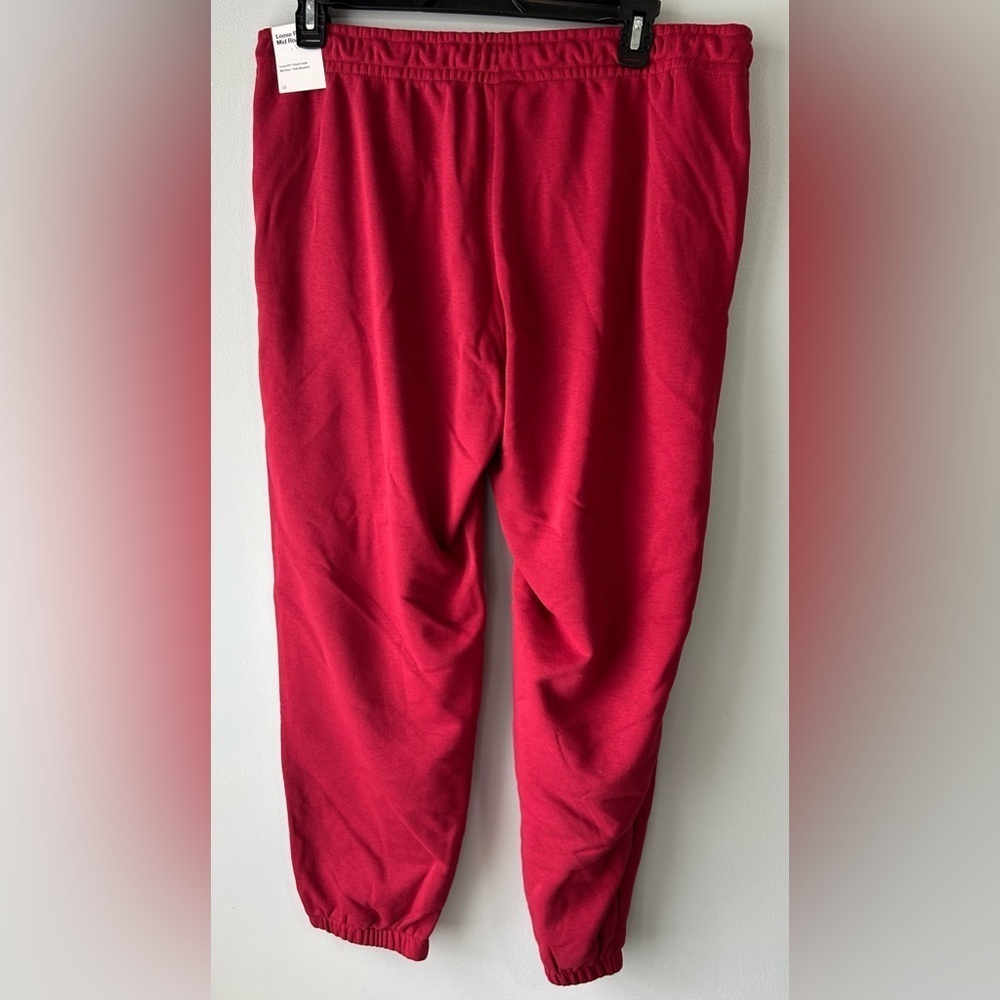 NWT Nike women’s XL pomegranate red mid rise loose fit joggers - Picture 8 of 11